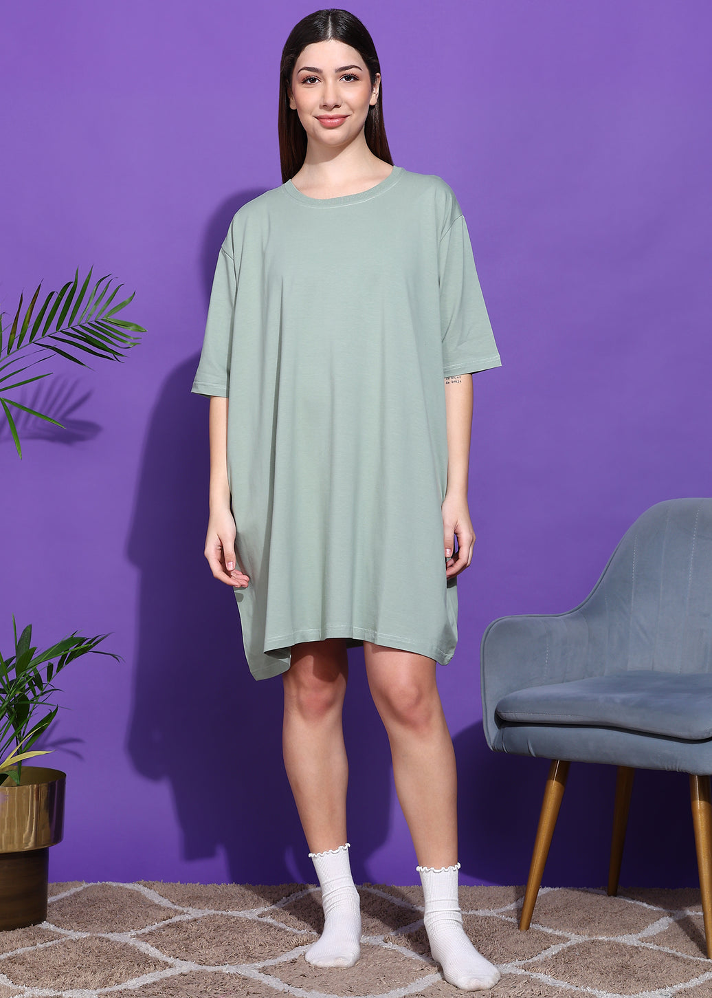 Oversized Solid Switchover Tee