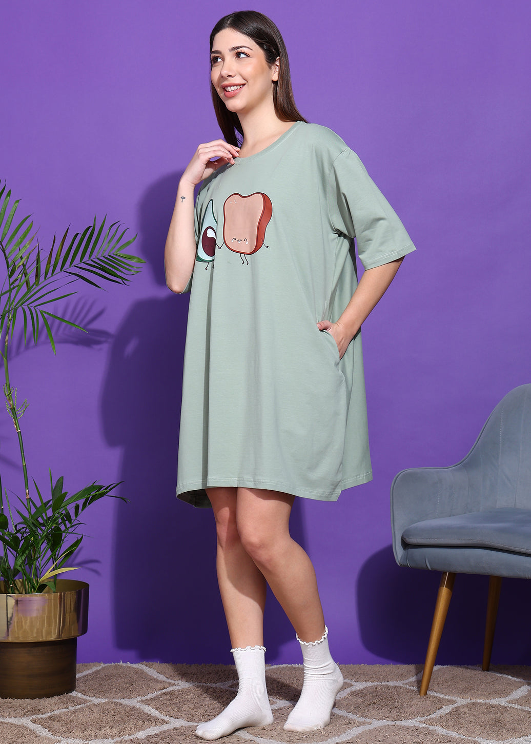 Oversized Avocado Switchover Tee