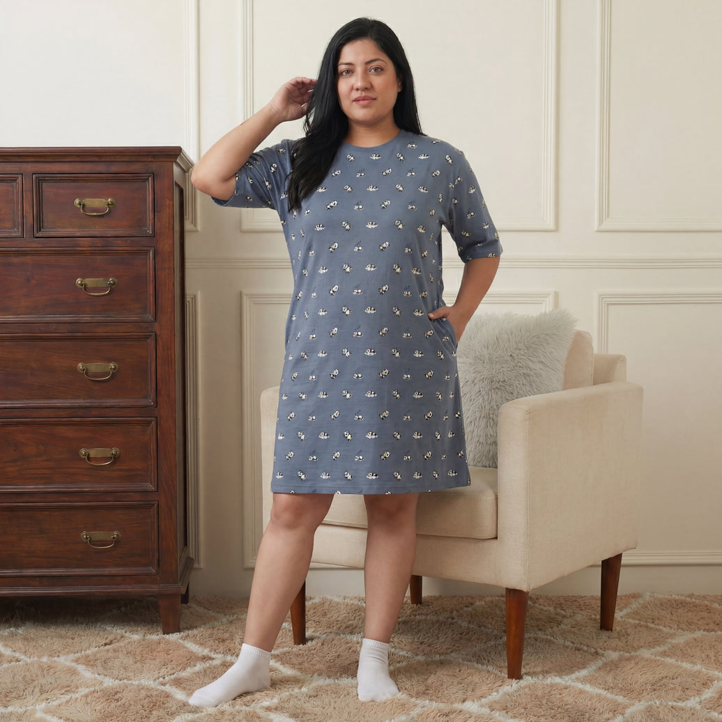 Blue Panda Oversized Tees