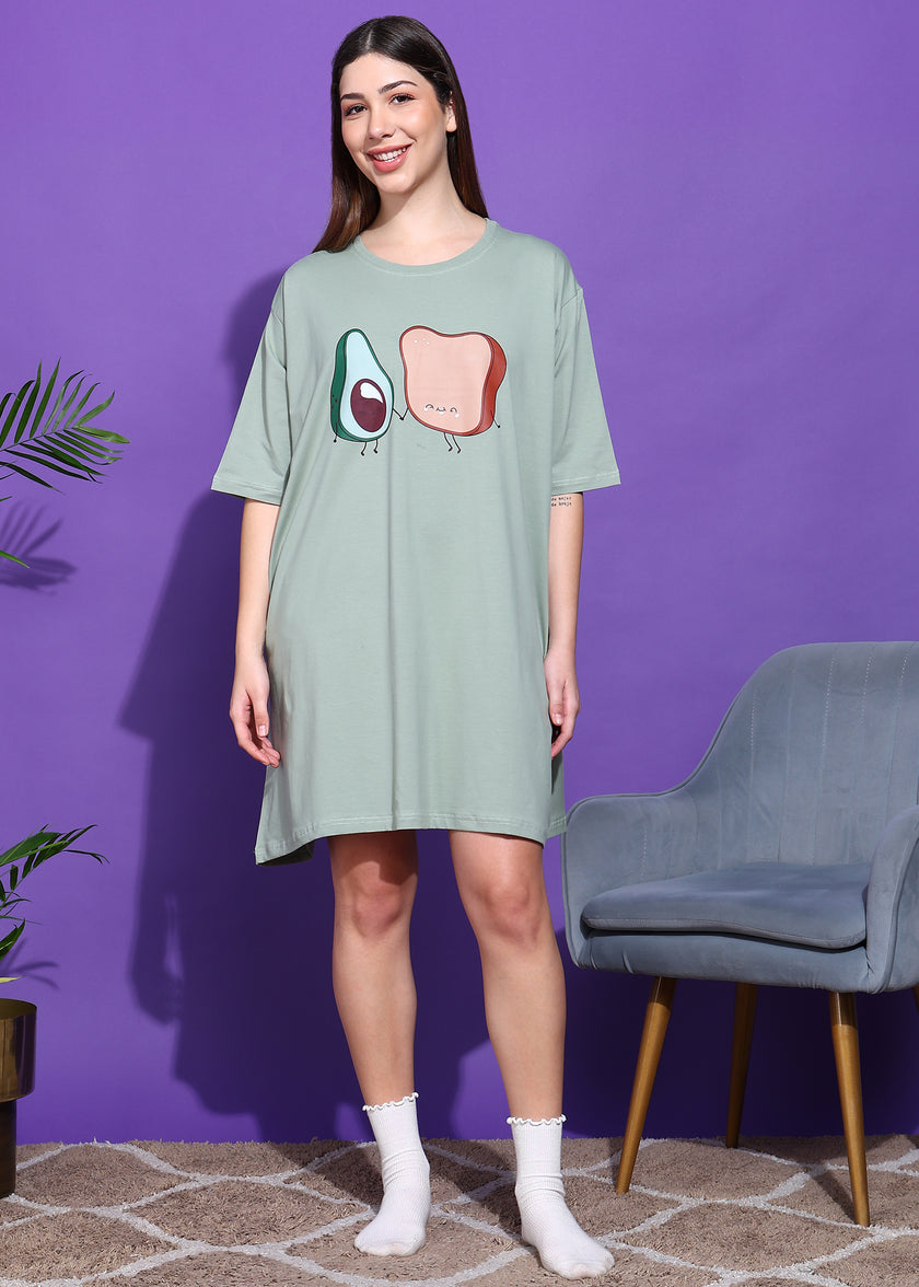 Oversized Avocado Switchover Tee