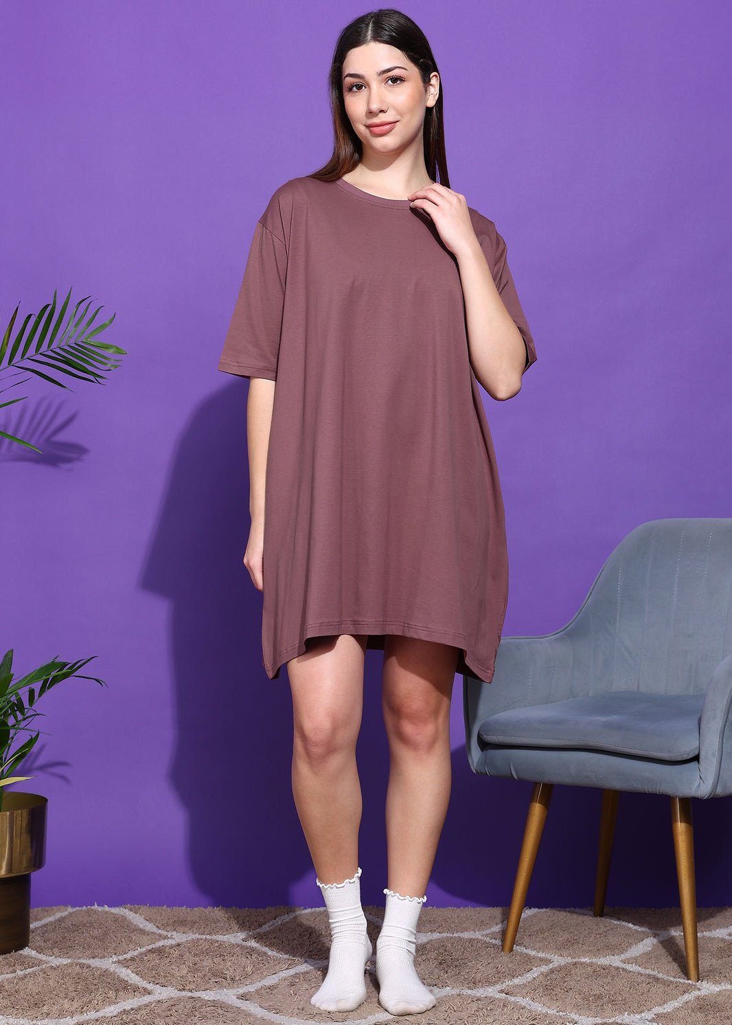 Oversized Solid Switchover Tee