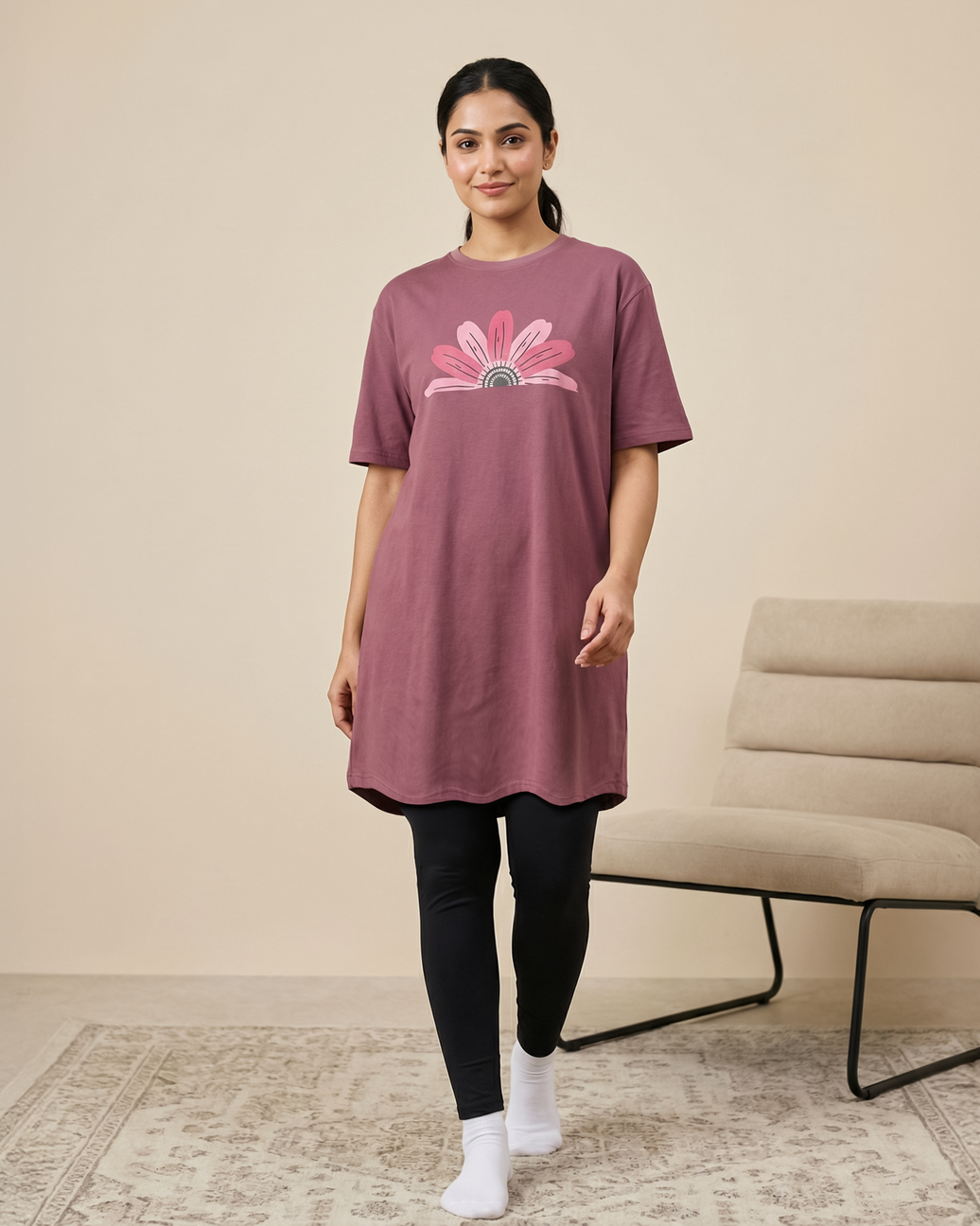 Oversized Flower Switchover Tee
