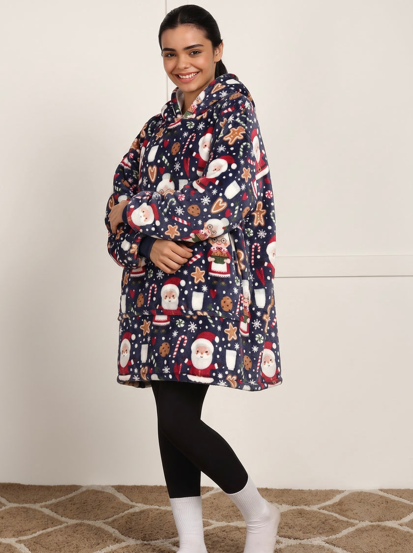 Christmas Santa Unisex Wearable Blanket Hoodie - Pre-Order only (Shipping Starts 1st October)