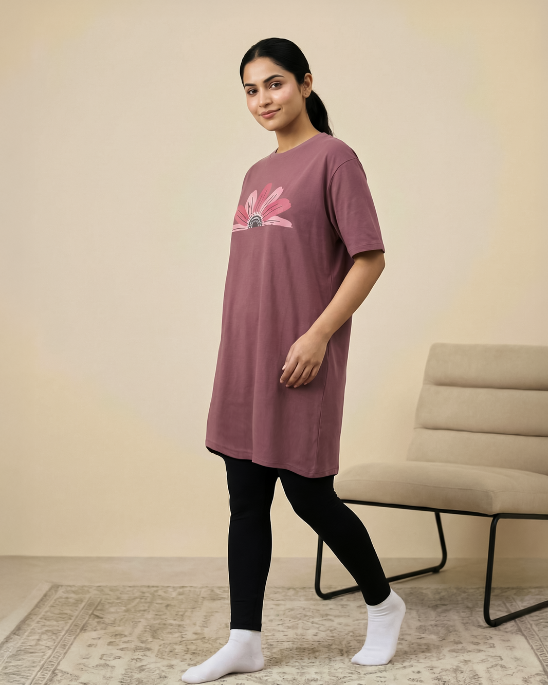 Oversized Flower Switchover Tee