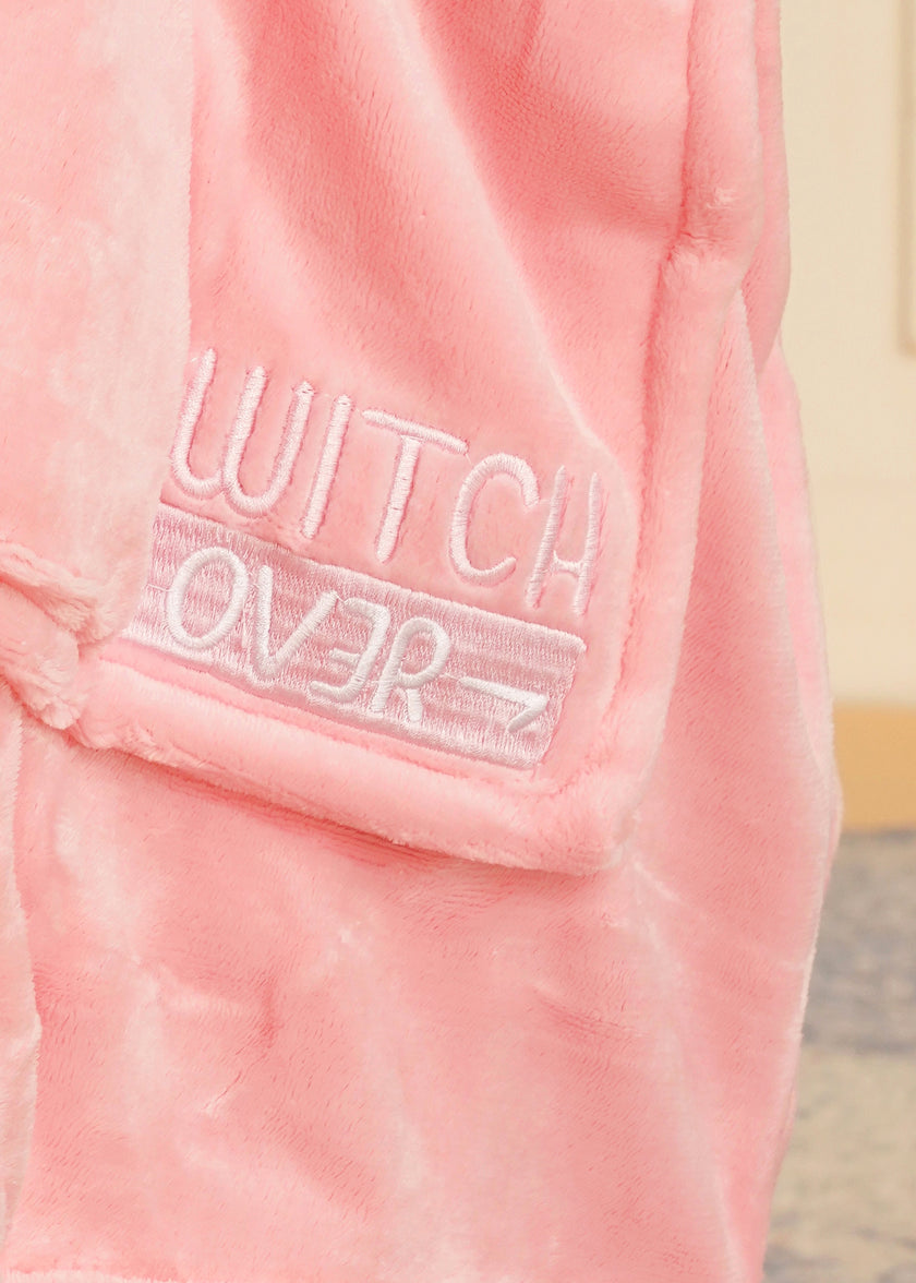 Pink Wearable Sherpa Blanket Hoodies for Children | Thick & Warm, Oversized Hoodie