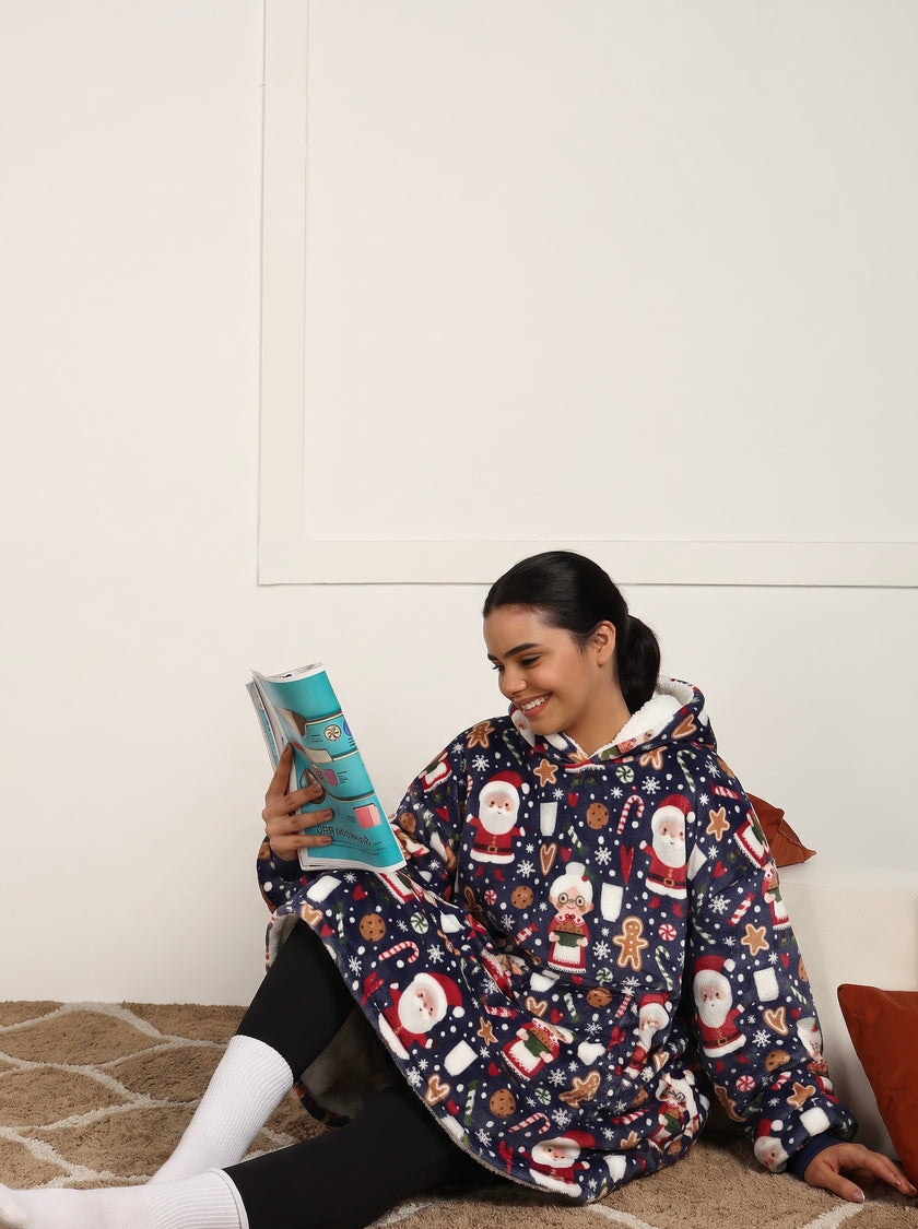 Christmas Santa Unisex Wearable Blanket Hoodie - Pre-Order only (Shipping Starts 1st October)