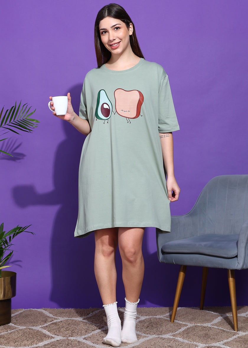 Oversized Avocado Switchover Tee