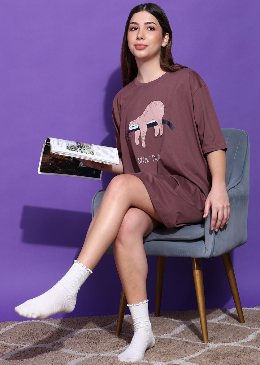 Oversized Sloth Switchover Tee
