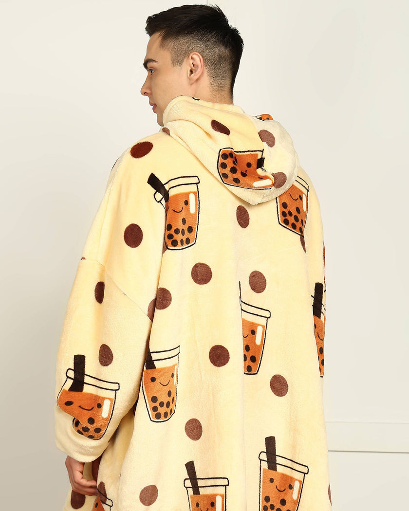 Oodie Garlic Bread Ultra Fleece Wearable Blanket Hoodie For Men