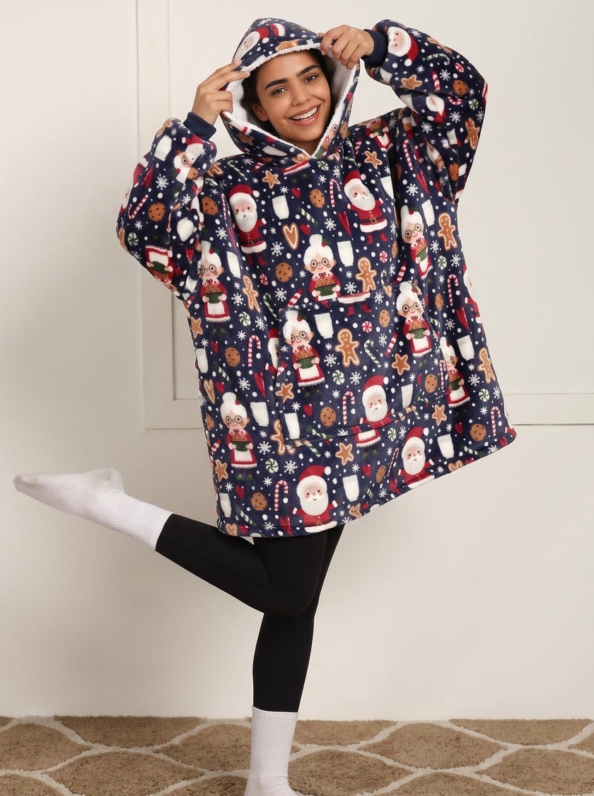 Christmas Santa Unisex Wearable Blanket Hoodie - Pre-Order only (Shipping Starts 1st October)
