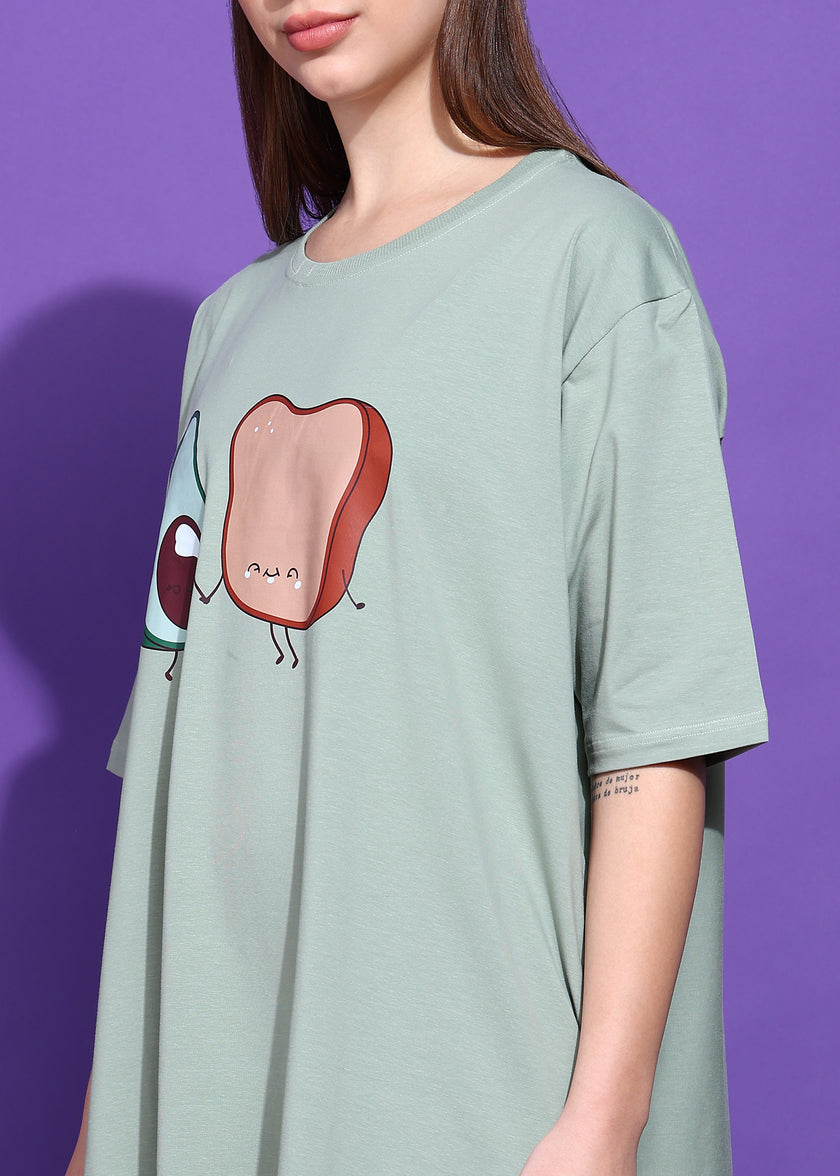 Oversized Avocado Switchover Tee