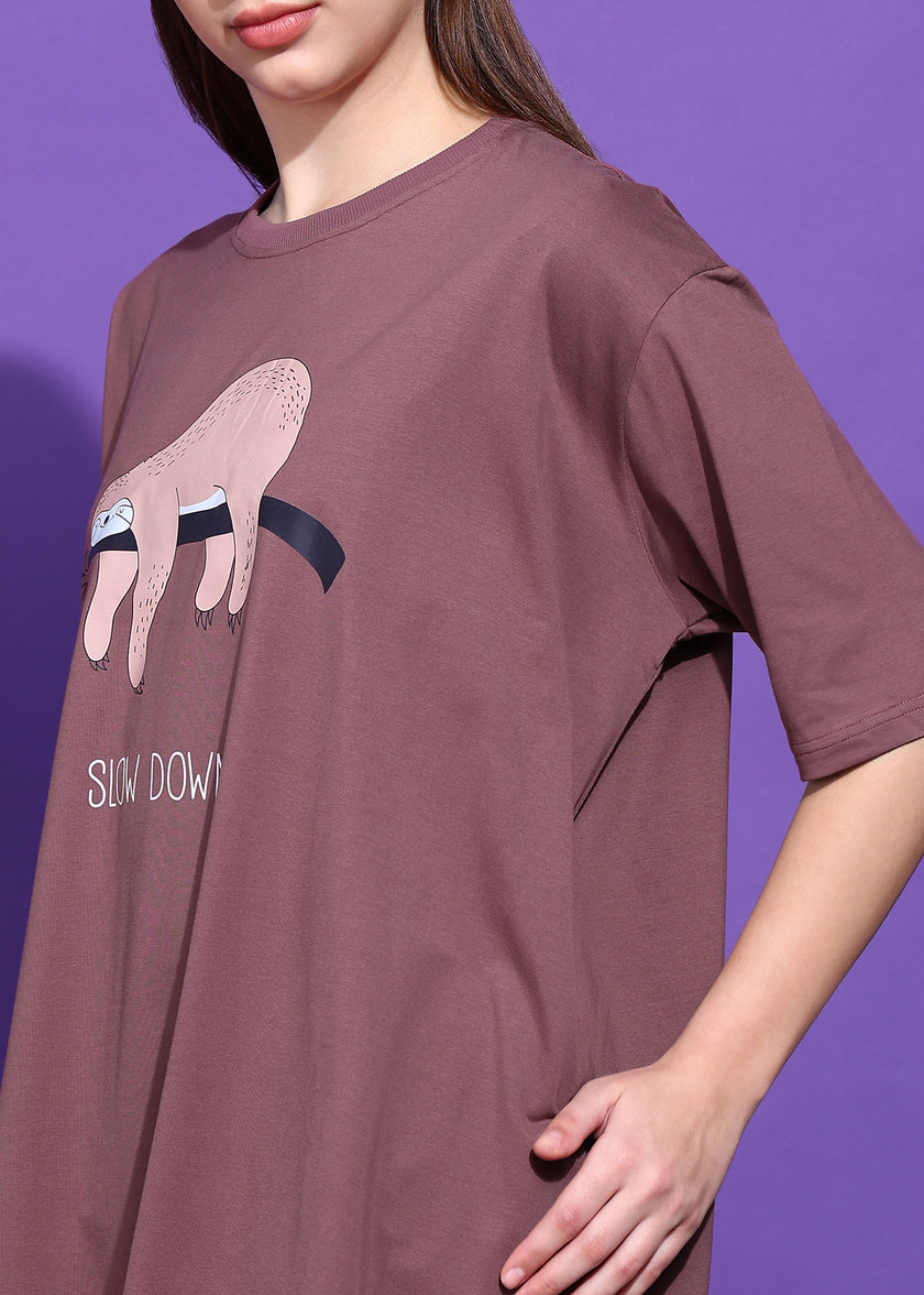 Oversized Sloth Switchover Tee