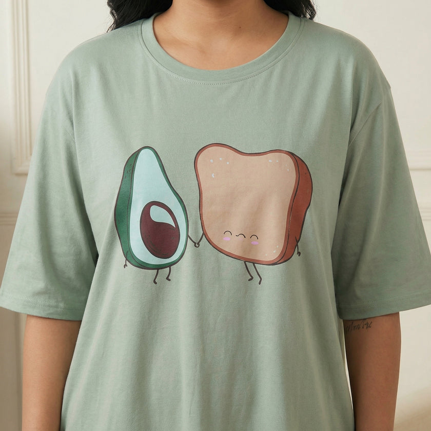 Oversized Avocado Switchover Tee