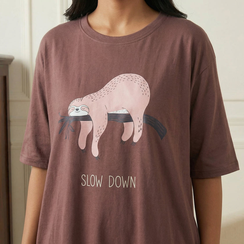 Oversized Sloth Switchover Tee