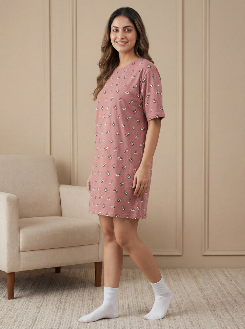 Pink Panda Oversized Tees