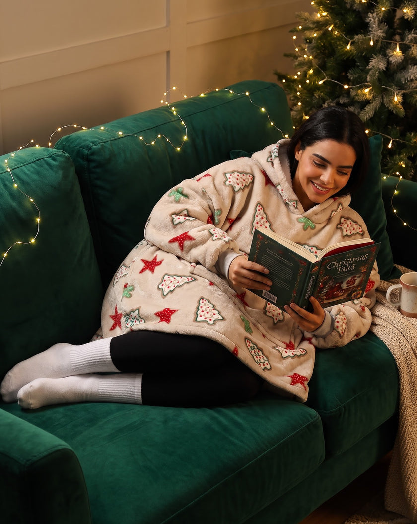 Christmas Lights Unisex Wearable Blanket Hoodie